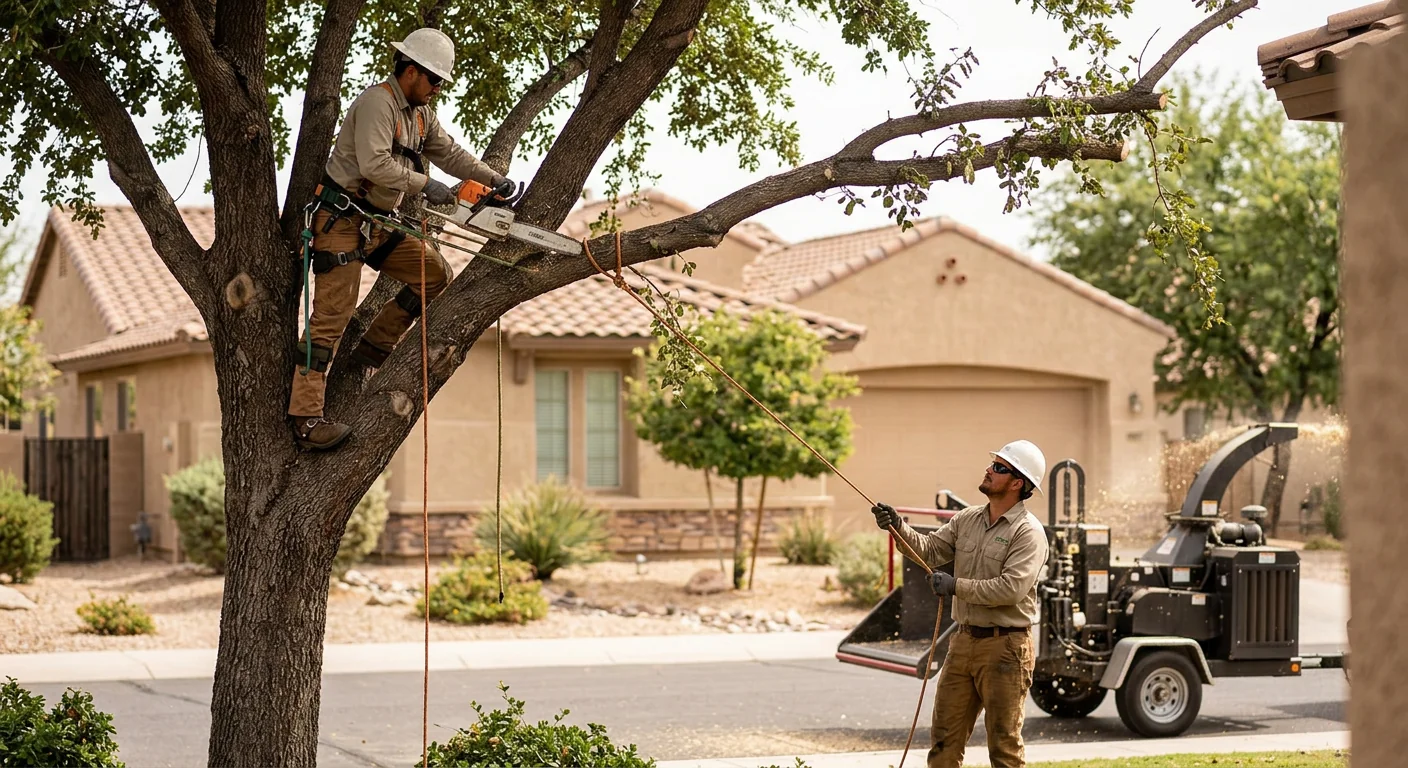 Cleared residential lot ready for development in Goodyear after brush and tree removal