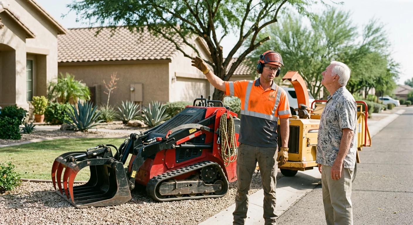 Tree Service equipment ready for customer walkthrough