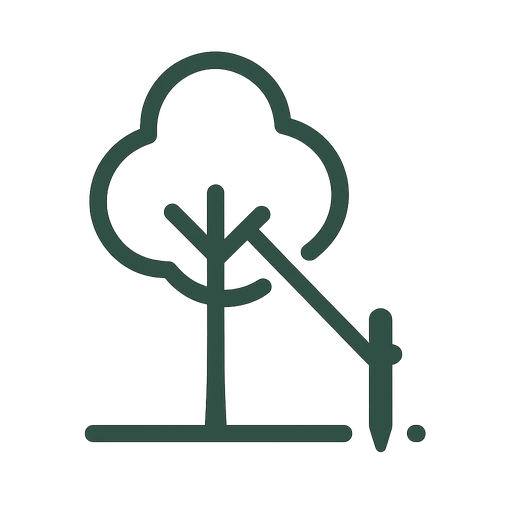 Tree cabling and bracing icon